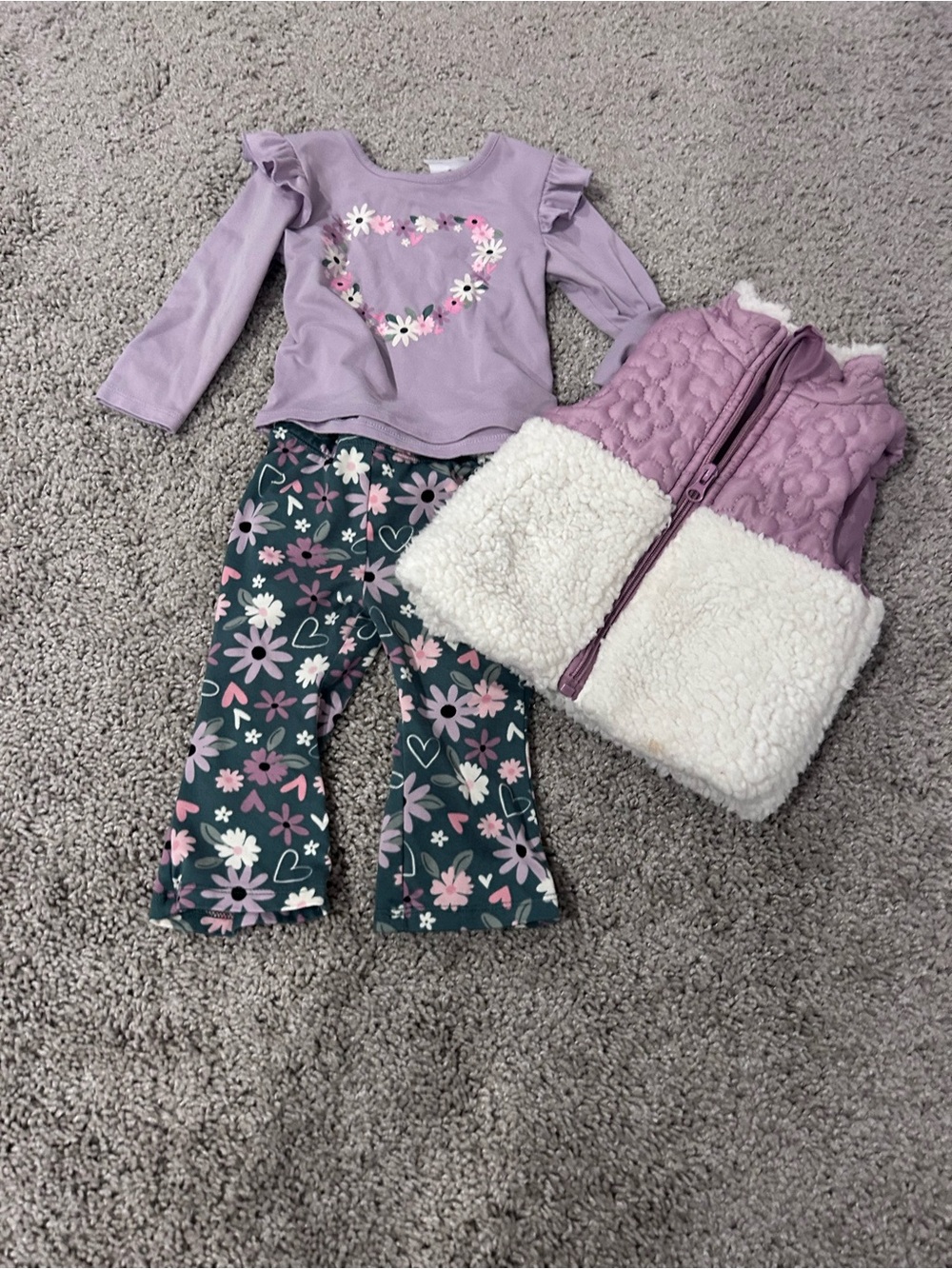 Madison Lilac Floral Jacket & Matching Floral Top Set